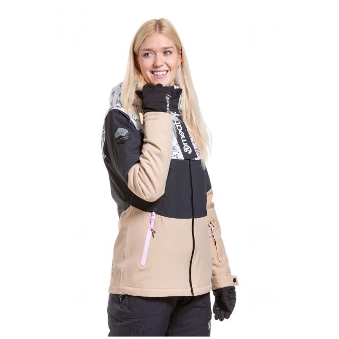 Сноубордическая куртка MEATFLY «KIRSTEN»  - KIRSTEN-3-BLOSSOM WHITE / LATTE - Цвет Бежевый - Фото 5