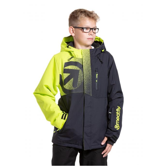 КУРТКА ПОДРОСТК. MEATFLY «BANGITO JACKET» - BANGITO-4-ACID LIME/BLACK - Цвет Черный - Фото 3