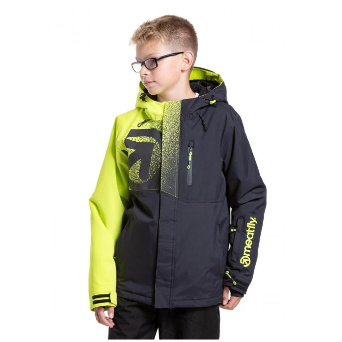 КУРТКА ПОДРОСТК. MEATFLY «BANGITO JACKET» - BANGITO-4-ACID LIME/BLACK - Цвет Черный - Фото 5