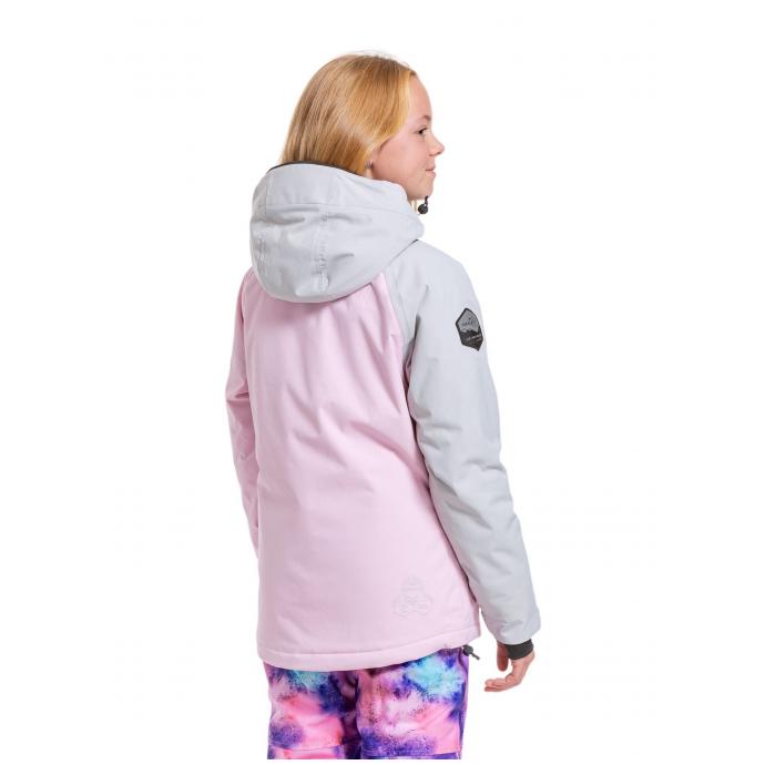 КУРТКА ПОДРОСТК. MEATFLY «DELIAH JACKET» - DELIAH-2-GREY/PASTEL PINK - Цвет Серый - Фото 2