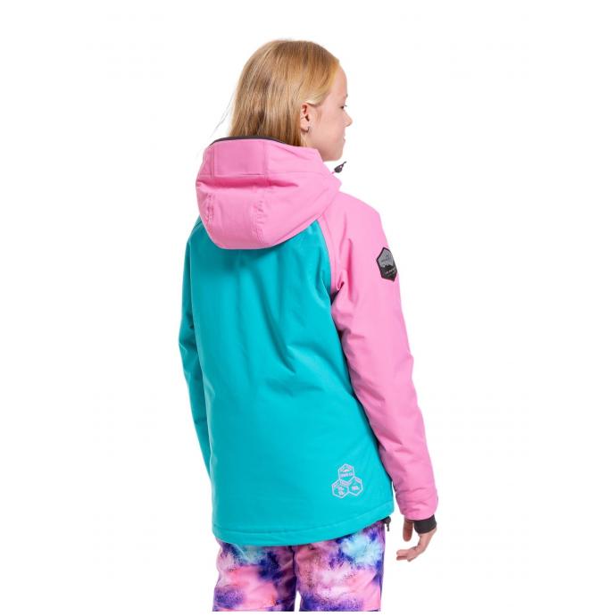 КУРТКА ПОДРОСТК. MEATFLY «DELIAH JACKET» - DELIAH-1-HOT PINK / TURQUOISE - Цвет Розовый - Фото 2