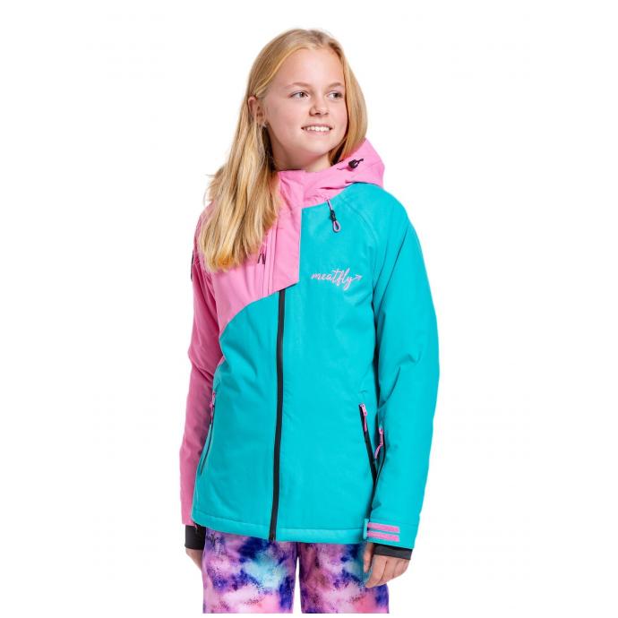 КУРТКА ПОДРОСТК. MEATFLY «DELIAH JACKET» - DELIAH-1-HOT PINK / TURQUOISE - Цвет Розовый - Фото 3