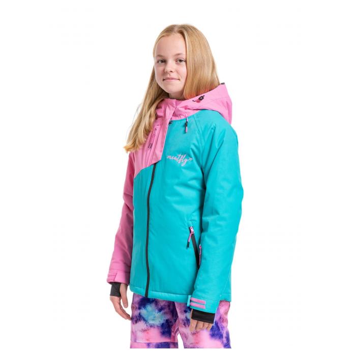 КУРТКА ПОДРОСТК. MEATFLY «DELIAH JACKET» - DELIAH-1-HOT PINK / TURQUOISE - Цвет Розовый - Фото 5