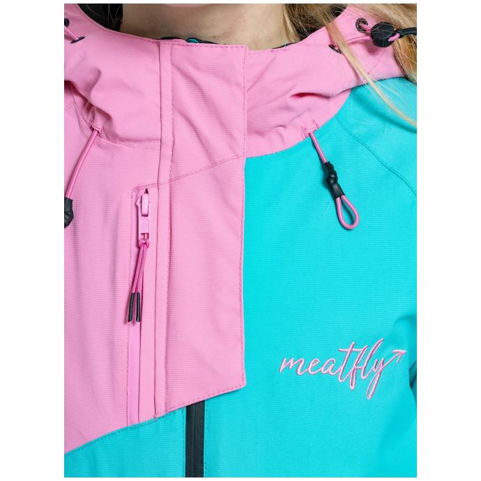 КУРТКА ПОДРОСТК. MEATFLY «DELIAH JACKET» - DELIAH-1-HOT PINK / TURQUOISE - Цвет Розовый - Фото 6