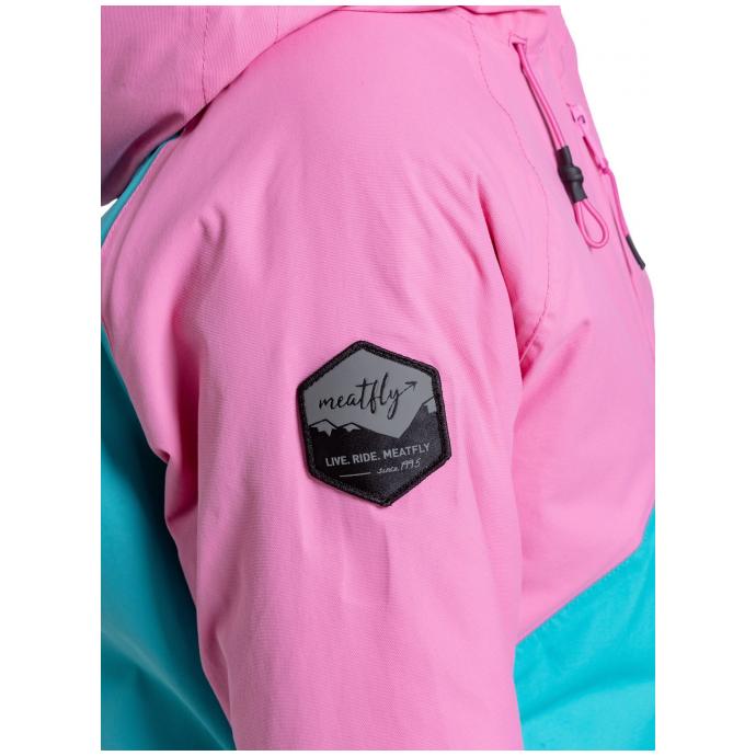 КУРТКА ПОДРОСТК. MEATFLY «DELIAH JACKET» - DELIAH-1-HOT PINK / TURQUOISE - Цвет Розовый - Фото 9