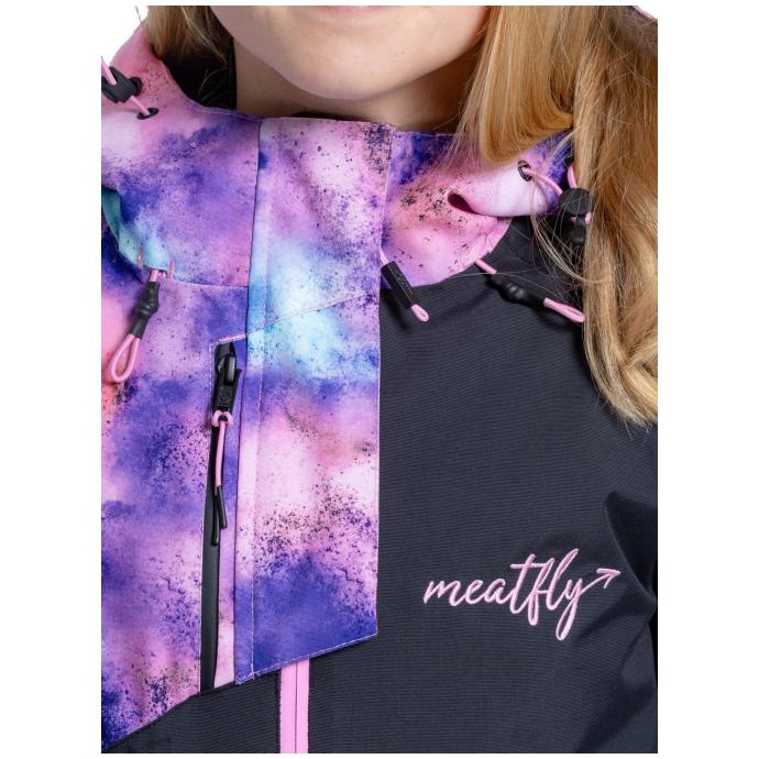 КУРТКА ПОДРОСТК. MEATFLY «DELIAH JACKET» - DELIAH-3-PEACH AQUAREL/BLACK - Цвет Черный - Фото 6