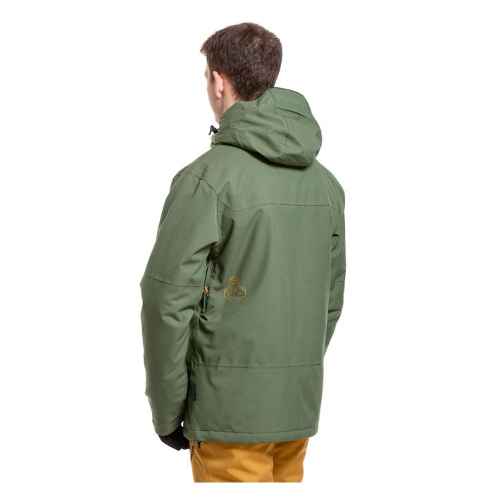 Сноубордическая куртка MEATFLY HELIOS - HELIOS-1-BRONZE GREEN - Цвет Оливковый - Фото 2