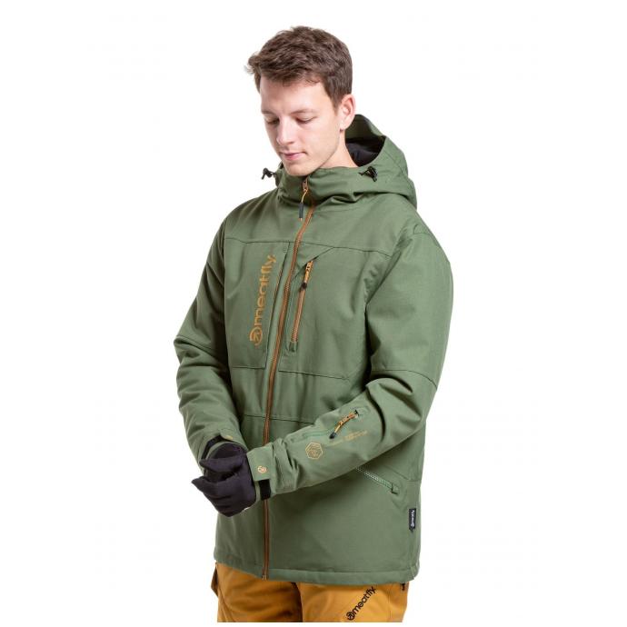 Сноубордическая куртка MEATFLY HELIOS - HELIOS-1-BRONZE GREEN - Цвет Оливковый - Фото 3