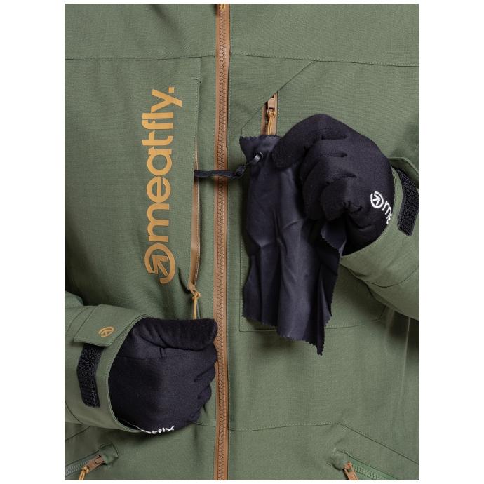 Сноубордическая куртка MEATFLY HELIOS - HELIOS-1-BRONZE GREEN - Цвет Оливковый - Фото 6