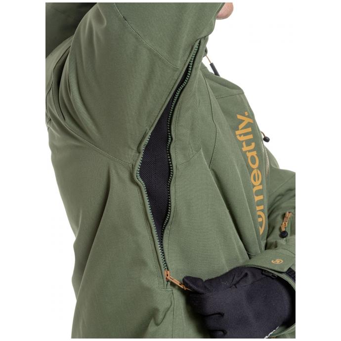 Сноубордическая куртка MEATFLY HELIOS - HELIOS-1-BRONZE GREEN - Цвет Оливковый - Фото 9
