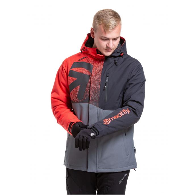 Сноубордическая куртка MEATFLY SHADER - SHADER-3-FERRARI RED/DARK GREY - Цвет Красный - Фото 3