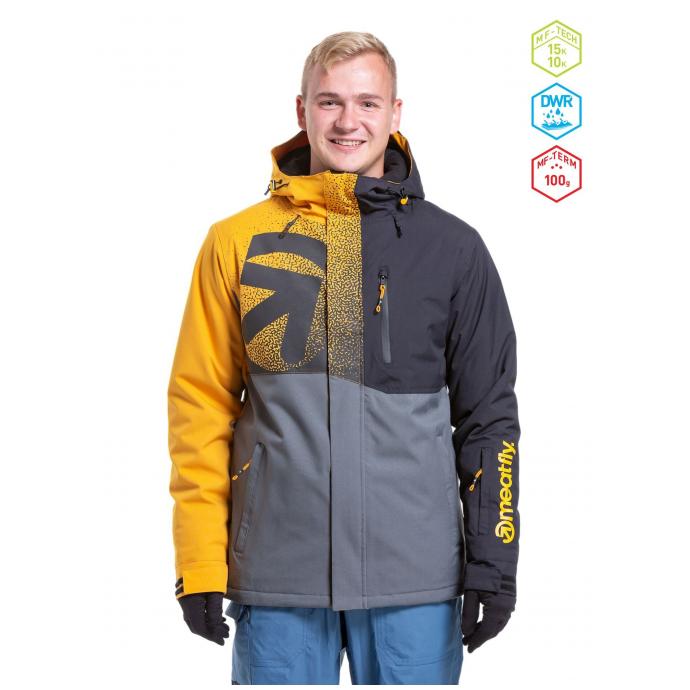 Сноубордическая куртка MEATFLY SHADER - SHADER-2-SUNFLOWER/DARK GREY - Цвет Серый - Фото 1