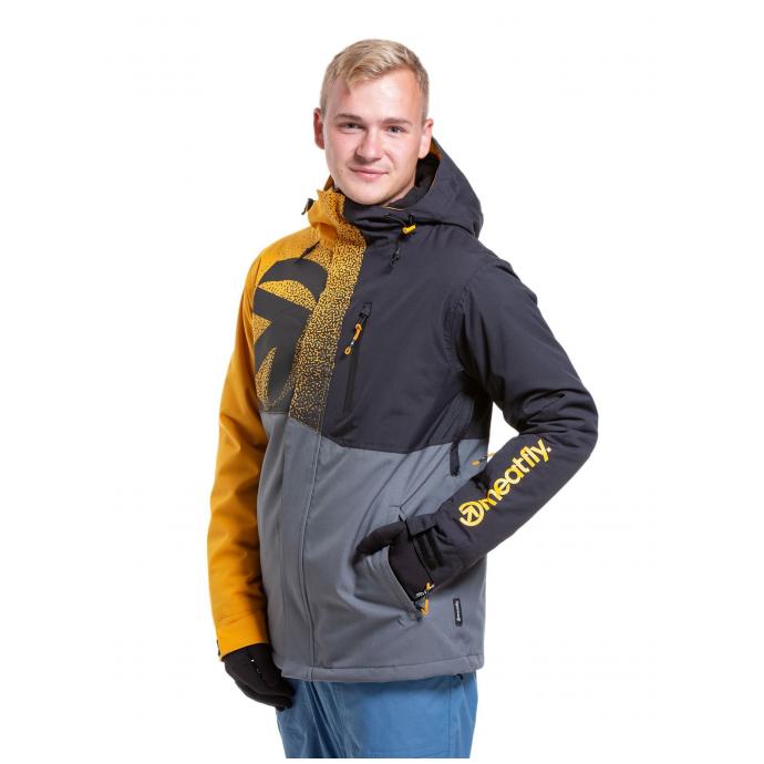 Сноубордическая куртка MEATFLY SHADER - SHADER-2-SUNFLOWER/DARK GREY - Цвет Серый - Фото 3