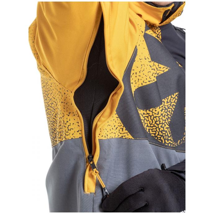 Сноубордическая куртка MEATFLY SHADER - SHADER-2-SUNFLOWER/DARK GREY - Цвет Серый - Фото 9