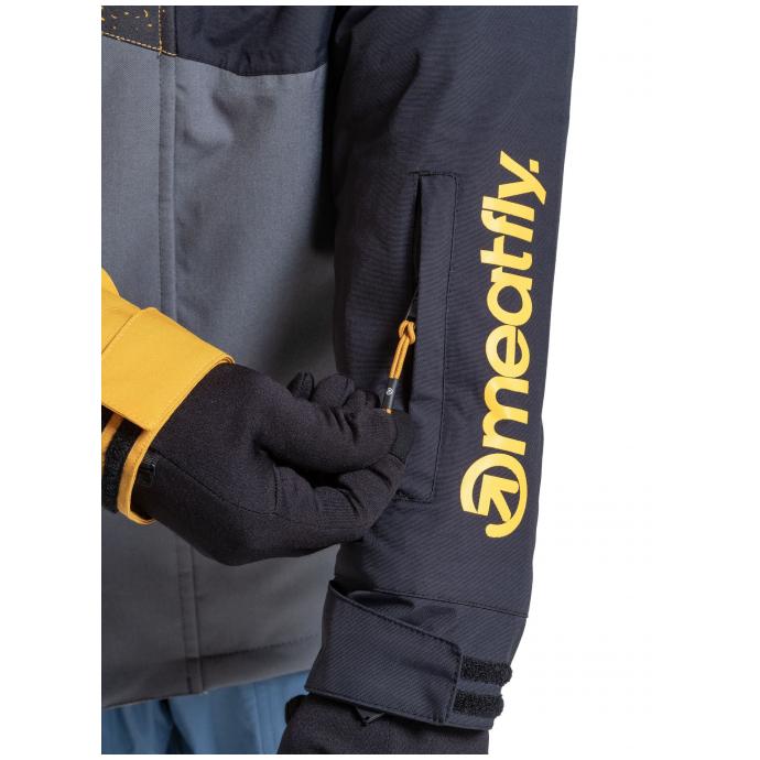 Сноубордическая куртка MEATFLY SHADER - SHADER-2-SUNFLOWER/DARK GREY - Цвет Серый - Фото 11