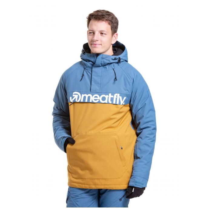 Сноубордическая куртка MEATFLY SLINGER JACKET - SLINGER-2-WOOD/SLATE BLUE - Цвет Коричневый - Фото 3