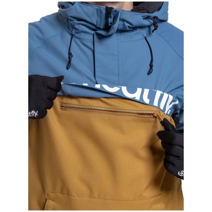 Сноубордическая куртка MEATFLY SLINGER JACKET - SLINGER-2-WOOD/SLATE BLUE - Цвет Коричневый - Фото 8