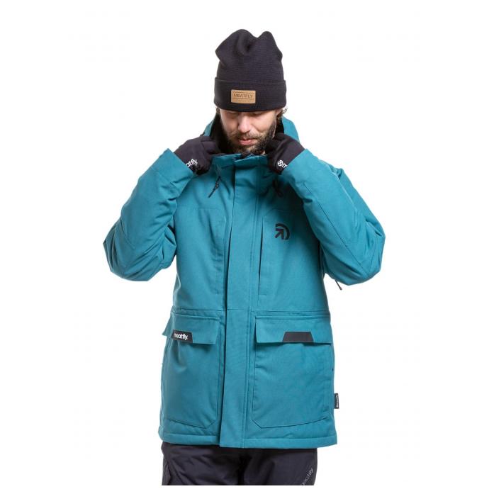 Сноубордическая куртка MEATFLY VERTIGO - VERTIGO-1-TEAL BLUE - Цвет Синий - Фото 5