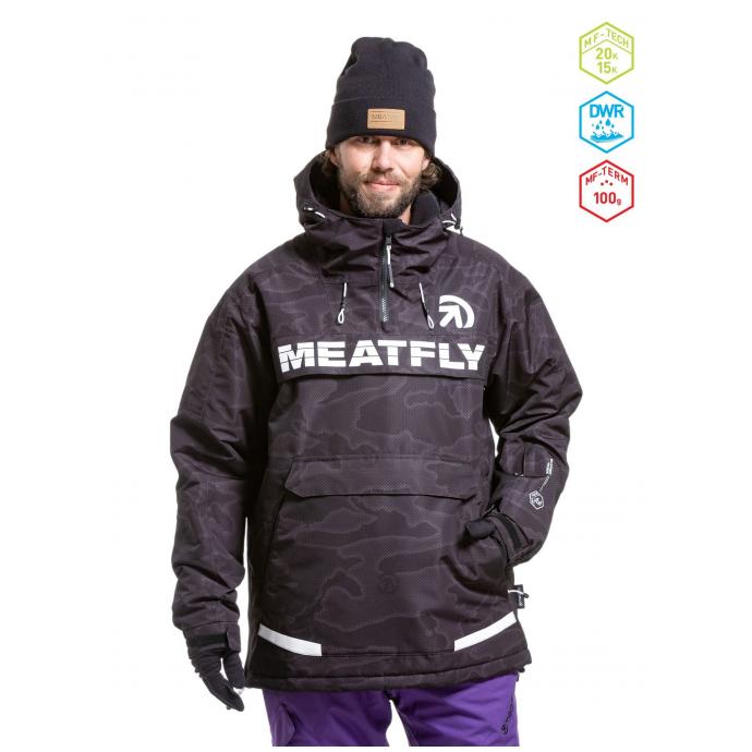 Сноубордическая куртка MEATFLY ZENITH - ZENITH-3-MORPH BLACK - Цвет Черный - Фото 1