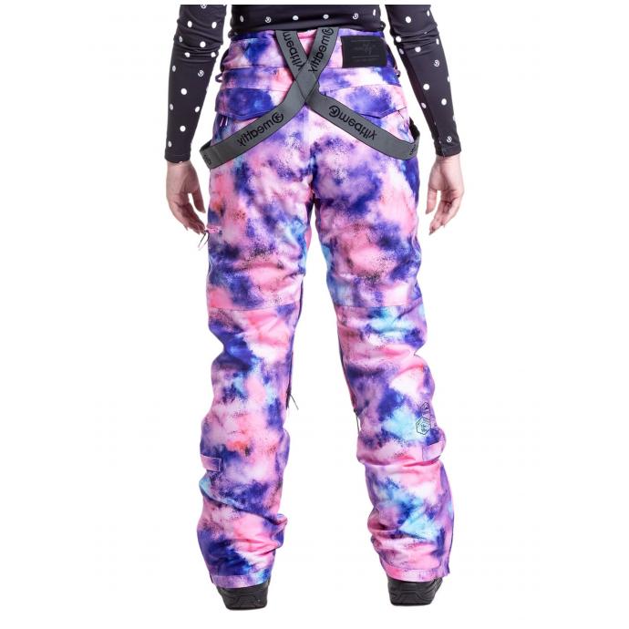 Сноубордические брюки MEATFLY «FOXY PANTS»  - FOXY-3-PEACH AQUAREL - Цвет Голубой - Фото 2