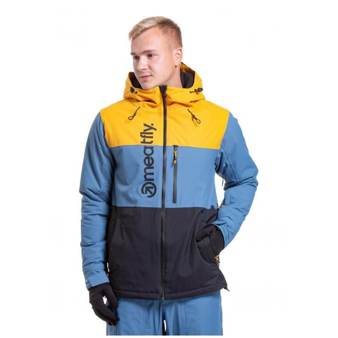 Сноубордическая куртка MEATFLY «MANIFOLD» - MANIFOLD-2-SLATE BLUE/BLACK - Цвет Черный, Синий - Фото 3