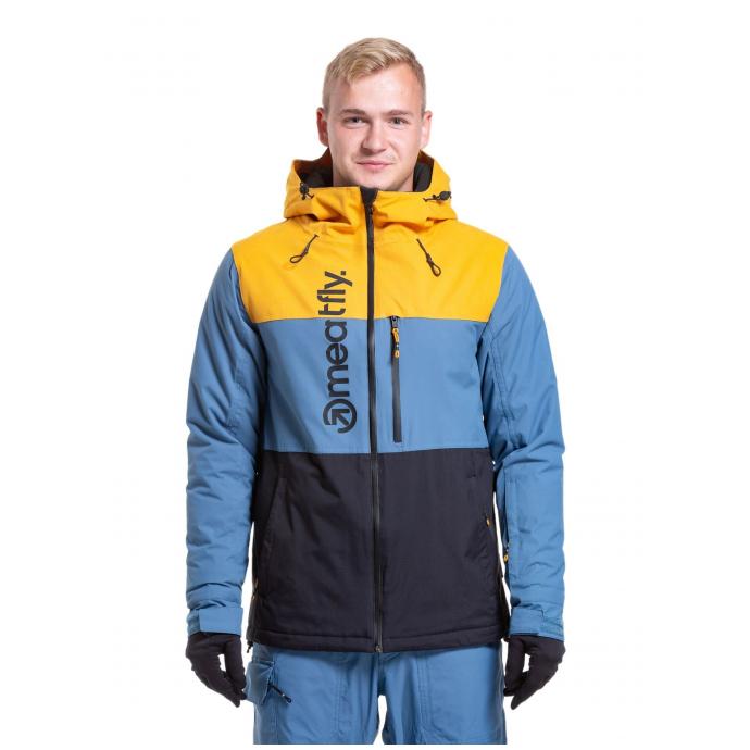 Сноубордическая куртка MEATFLY «MANIFOLD» - MANIFOLD-2-SLATE BLUE/BLACK - Цвет Черный, Синий - Фото 4