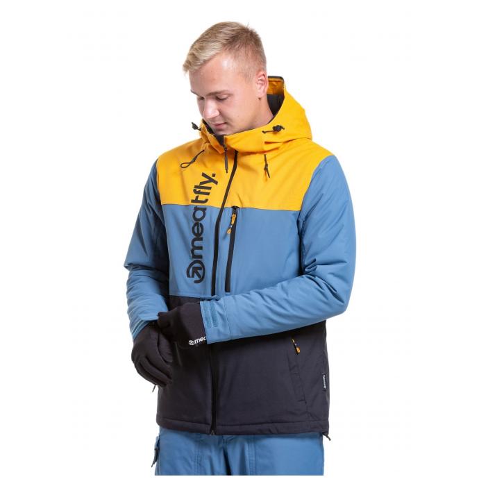 Сноубордическая куртка MEATFLY «MANIFOLD» - MANIFOLD-2-SLATE BLUE/BLACK - Цвет Черный, Синий - Фото 5