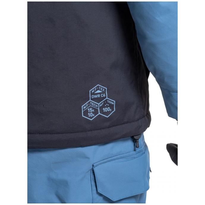 Сноубордическая куртка MEATFLY «MANIFOLD» - MANIFOLD-2-SLATE BLUE/BLACK - Цвет Черный, Синий - Фото 6