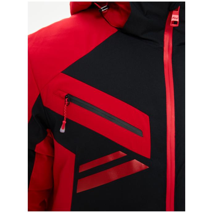 Мужская мембранная горнолыжная /сноубордическая куртка Alpha Endless Bizzard Tech - 423/196_2 - Цвет Красный - Фото 13