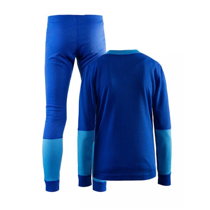 Комплект CRAFT Baselayer - 1905355/386355 CRAFT Baselayer JR Blue - Цвет Синий - Фото 4