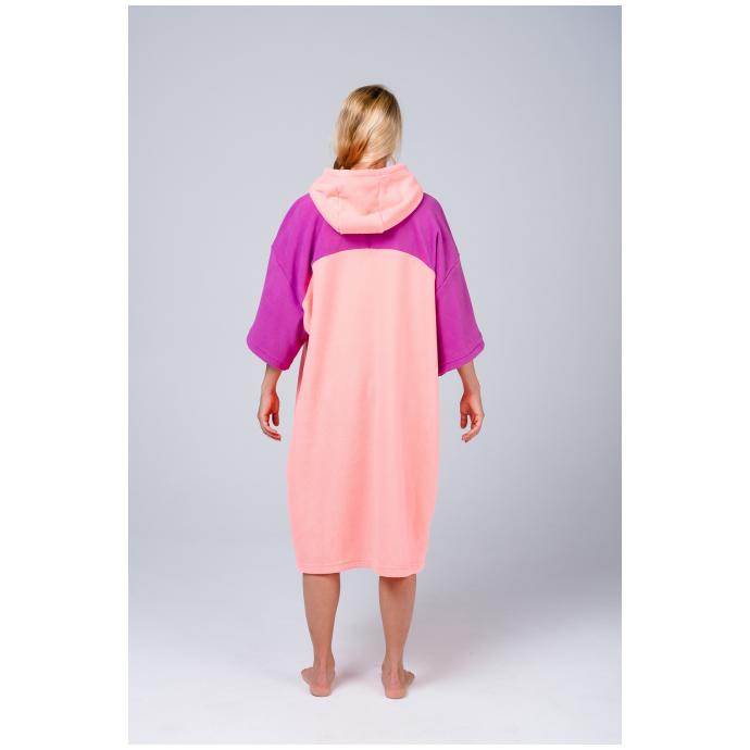 Флисовое пончо SOUL двухцветное - Soul-poncho-two-color-pink-purple - Цвет Розовый - Фото 3