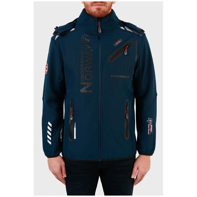 Софтшеловая куртка мужская  GEOGRAPHICAL NORWAY «ROYAUTE»  MAN - WW4746H/GN-NAVY-RED - Цвет Темно-синий - Фото 1