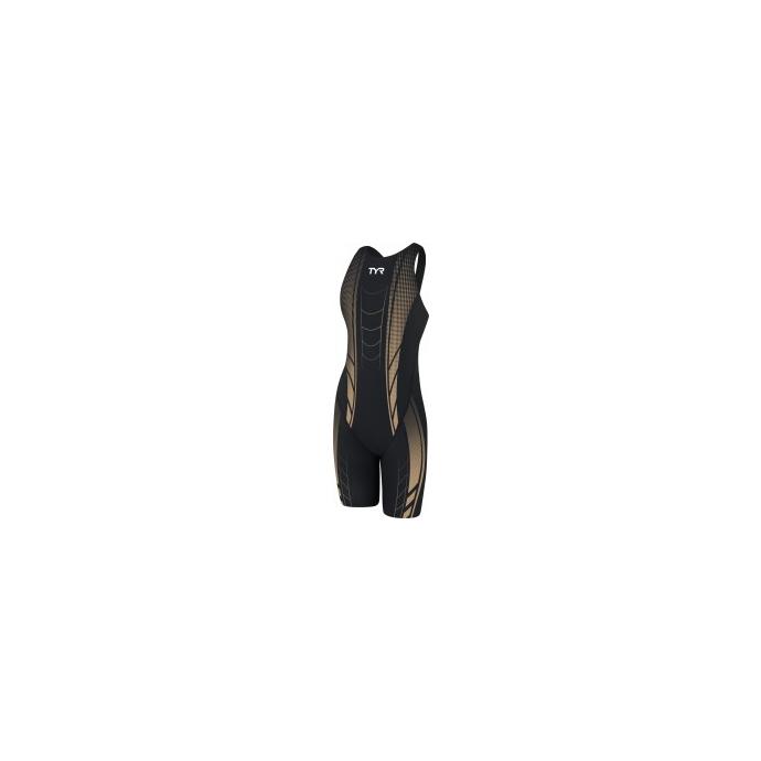 Гидрокостюм TYR Ар 12 Compression Open Back Speedsuit (26L, 008, черный/золотой) - ASJTOY6A TYR Ар 12 Compression Open Back Speedsuit  - Цвет Черный - Фото 1