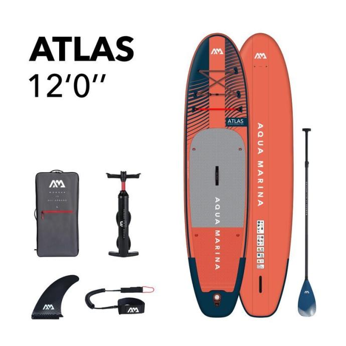 SUP-доска надувная с веслом AQUA MARINA Atlas 12'0" - Артикул BT-21ATP*S22 - Фото 1
