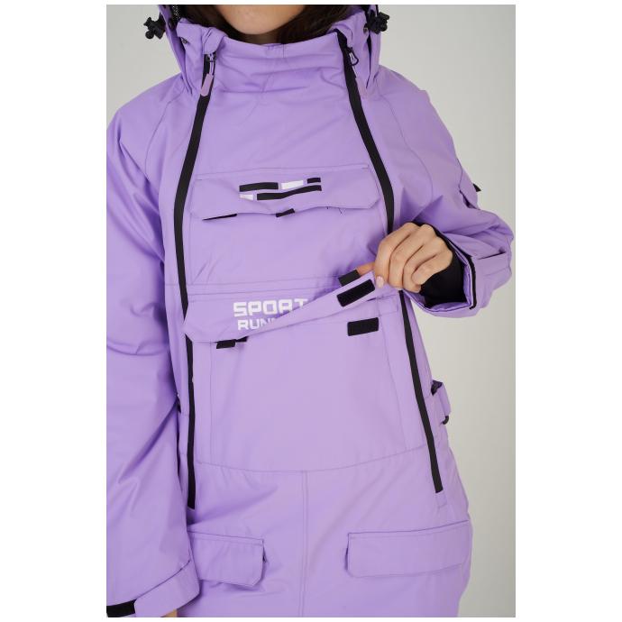 ЖЕНСКИЙ СНОУБОРДИЧЕСКИЙ КОМБИНЕЗОН RUNNING SPORT - 8855-лавандовый - Цвет LAVENDER - Фото 4