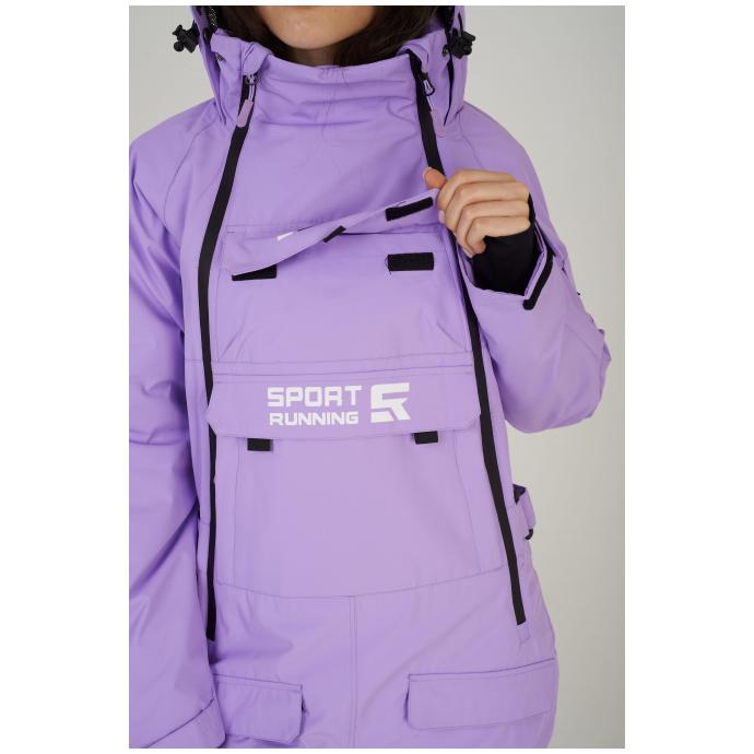 ЖЕНСКИЙ СНОУБОРДИЧЕСКИЙ КОМБИНЕЗОН RUNNING SPORT - 8855-lavender - Цвет Фиолетовый - Фото 6