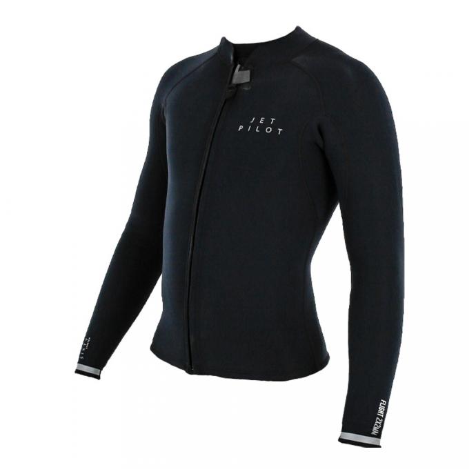 Гидрокуртка мужская Jetpilot Flight 2X2 LS FZ Jacket black S24 - 221290 - Цвет Черный - Фото 1