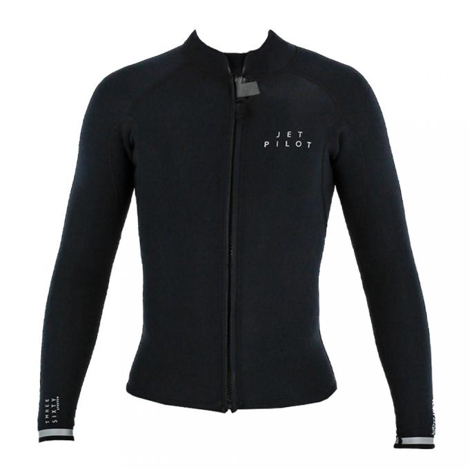 Гидрокуртка мужская Jetpilot Flight 2X2 LS FZ Jacket black S24 - 221290 - Цвет Черный - Фото 3