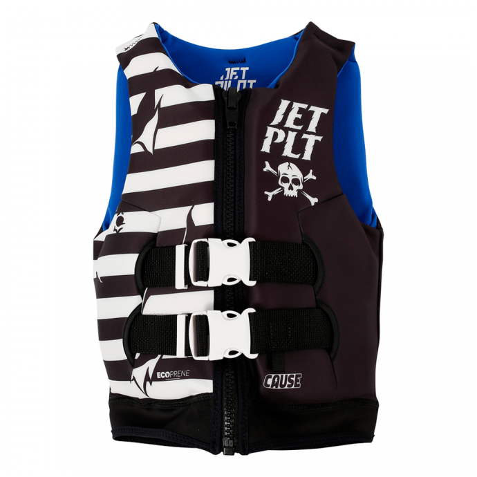 Спасательный жилет для гидроцикла неопрен детский Jetpilot BOYS CAUSE ECO VEST - 250450-BLACK - Цвет Черный - Фото 1