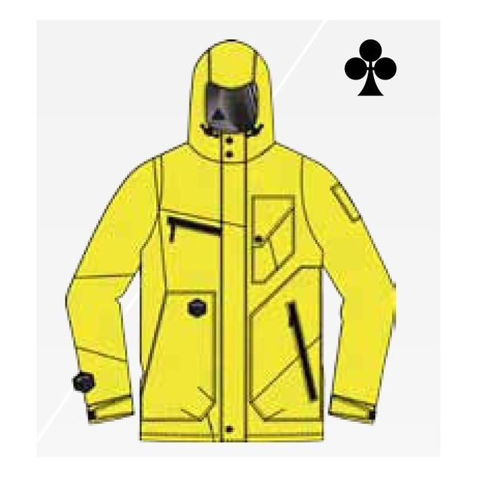 Сноубордическая куртка MEATFLY “URANUS” yellow - Артикул URANUS/yellow-emboss - Фото 3