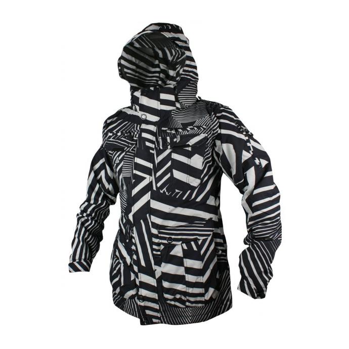 Сноубордическая куртка MEATFLY «YAKUZA» - MEATFLY «YAKUZA» triangle black-white - Цвет Белый, Черный - Фото 1
