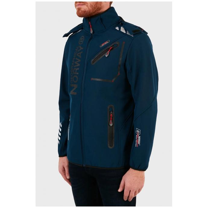 Софтшеловая куртка мужская  GEOGRAPHICAL NORWAY «ROYAUTE»  MAN - WW4746H/GN-NAVY-RED - Цвет Темно-синий - Фото 3