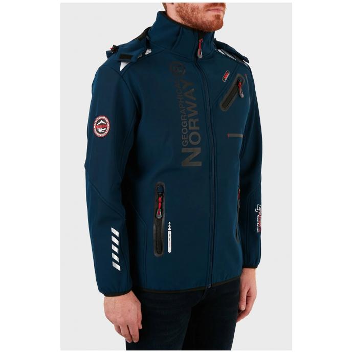 Софтшеловая куртка мужская  GEOGRAPHICAL NORWAY «ROYAUTE»  MAN - WW4746H/GN-NAVY-RED - Цвет Темно-синий - Фото 4