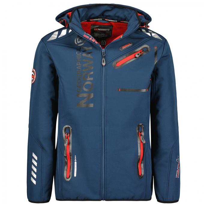 Софтшеловая куртка мужская  GEOGRAPHICAL NORWAY «ROYAUTE»  MAN - WW4746H/GN-NAVY-RED - Цвет Темно-синий - Фото 8