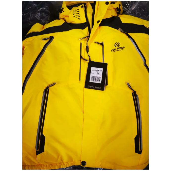 Куртка мужская горнолыжная EVIL WOLF - AD 6636-13 - Цвет Желтый - Фото 4