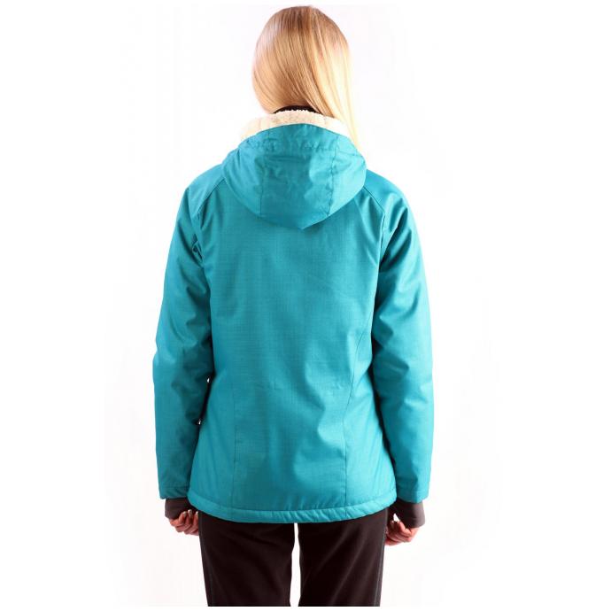 Куртка демисезонная женская утепленная флисовым мехом (66L-AF-472) - 66L-AF-472 Бирюзовый - Цвет Бирюзовый - Фото 2