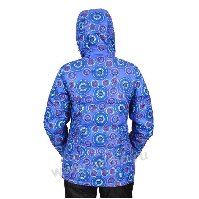 Куртка женская (68L-3X-389) - 68L-3X-389 синий с принтом - Цвет синий с принтом - Фото 2
