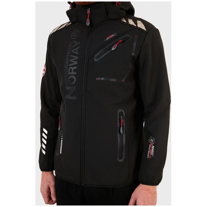 Софтшеловая куртка мужская  GEOGRAPHICAL NORWAY «ROYAUTE»  MAN - WW2620H/GN-BLACK - Цвет Черный - Фото 3