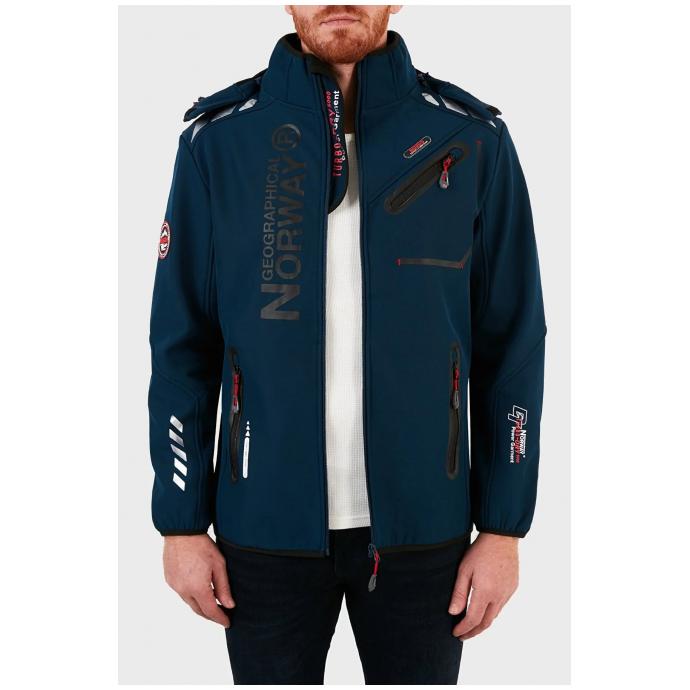 Софтшеловая куртка мужская  GEOGRAPHICAL NORWAY «ROYAUTE»  MAN - WU8193H/GNO-NAVY-BLACK - Цвет Темно-синий - Фото 6