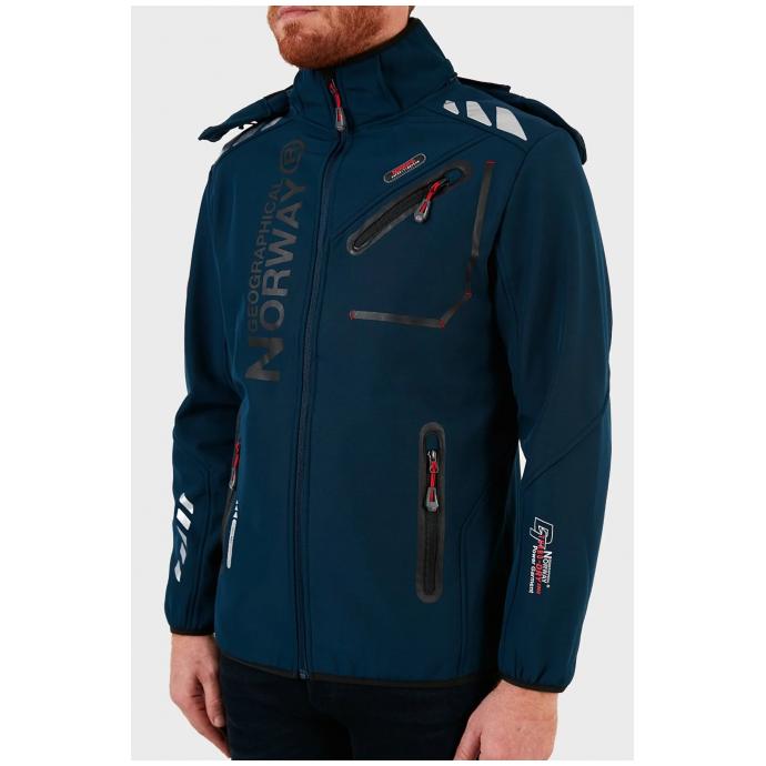 Софтшеловая куртка мужская  GEOGRAPHICAL NORWAY «ROYAUTE»  MAN - WW4746H/GN-NAVY-RED - Цвет Темно-синий - Фото 7